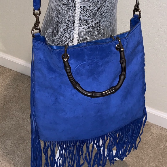 Brand New Gucci bamboo handle-Cobalt Blue - Picture 4 of 8